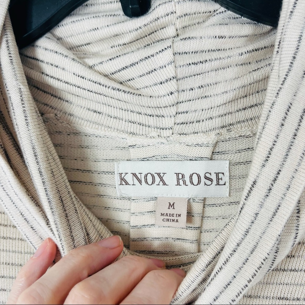 Knox Rose ivory striped long sleeve tunic top - Picture 7 of 11